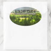 「成功は計最高の測された」感動的引用文 楕円形シール (バッグ)