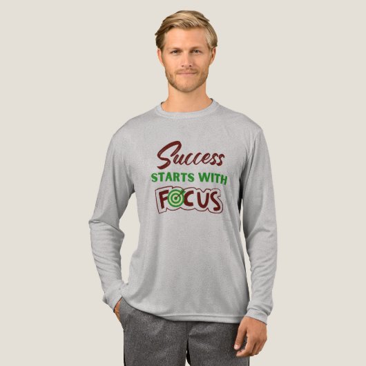 成功は集中から始まる トライブレンドTシャツ (正面全体)