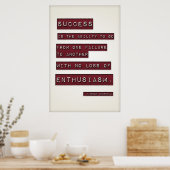 成功は… (大きなテンプレート編集可能) ポスター (キッチン)