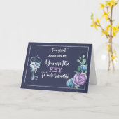 成功へのカスタムな職名Adminプロ日の鍵 カード (黄色い花)