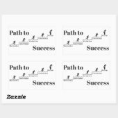 成功へのパス 長方形シール (シート)