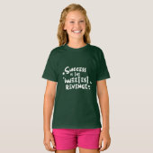 成功へのモチベーションの引用 Tシャツ (正面フル)