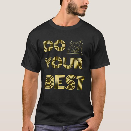 成功への到達 - モチベーションを高めるデザイン Tシャツ (正面)