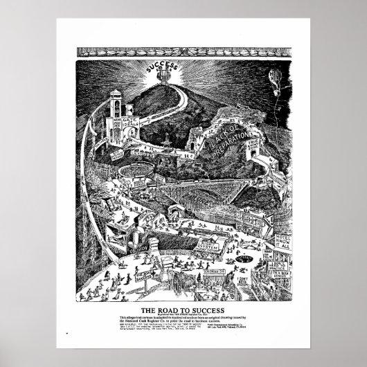成功への有名な道のポスター100年お祝い ポスター (正面)