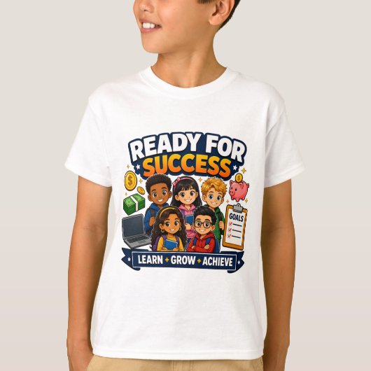 成功への準備 キッズのキャリア準備 Tシャツ (正面)
