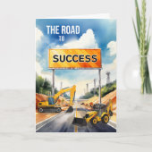 成功への道のりを示すビジネス カード (正面)