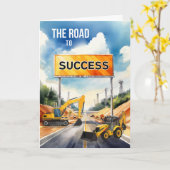 成功への道のりを示すビジネス カード (黄色い花)