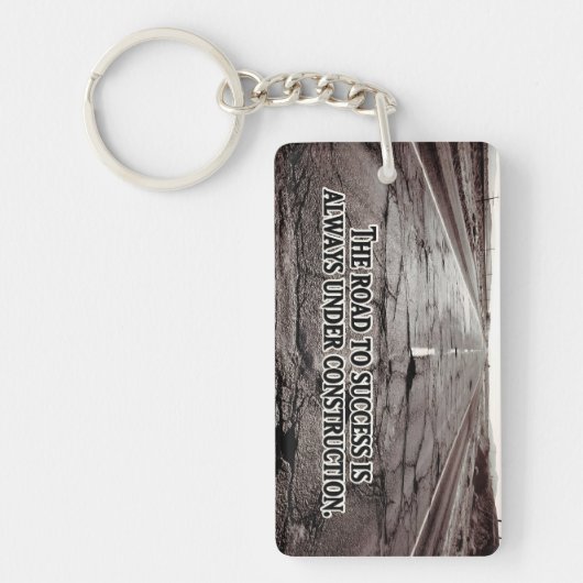 「成功への道」感動的引用文 キーホルダー (正面)