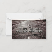 「成功への道」感動的引用文 ノートカード (正面)