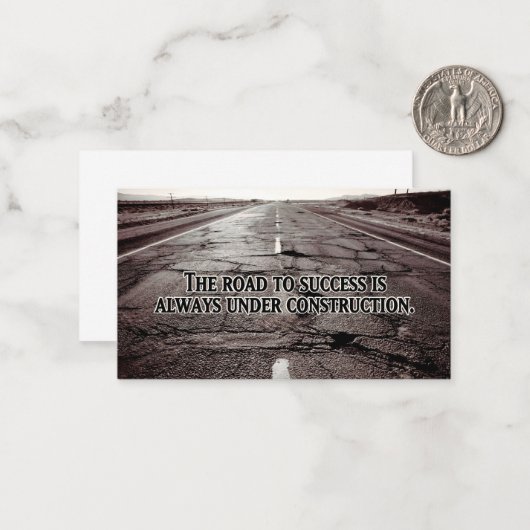 「成功への道」感動的引用文 ノートカード (正面/裏面インサイチュ)