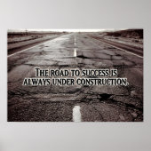 「成功への道」感動的引用文 ポスター (正面)