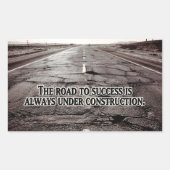 「成功への道」感動的引用文 長方形シール (正面)