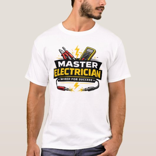 成功への配線マスター電気技師シャツ Tシャツ (正面)