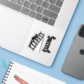 成功への階段を登る シール (ノートパソコンとiPhone)