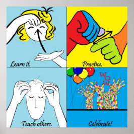 成功へのASLのステップ ポスター