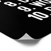 成功までの10ステップ – コーヒー、作業、繰り返しおもしろい ポスター (角)