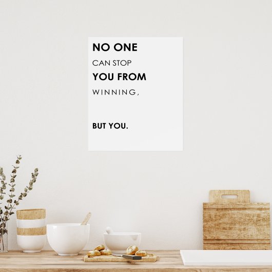 成功やる気を起こさせると勝利に関する引用文 ポスター (キッチン)