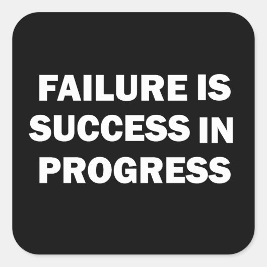 成功やる気を起こさせるのためのジム引用文 スクエアシール (正面)