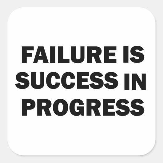 成功やる気を起こさせるのためのジム引用文 スクエアシール (正面)