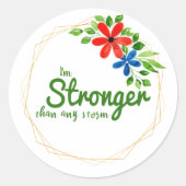 成功やる気を起こさせるの感動的引用文 ラウンドシール (正面)