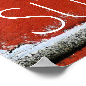 成功やる気を起こさせるトレンディースタイリッシュレッドウォールブリック ポスター (角)