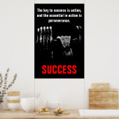 成功やる気を起こさせるボディビル訓練 ポスター (キッチン)