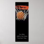 成功やる気を起こさせる引用文バスケットボールドアポスター ポスター (正面)