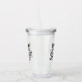 成功やる気を起こさせる引用文黒 アクリルタンブラー (左)