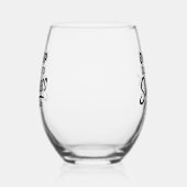 成功やる気を起こさせる引用文黒 ステムなしワイングラス (左)