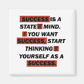 成功やる気を起こさせる引用文 マグネット (正面)