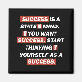 成功やる気を起こさせる引用文 マグネット (正面)