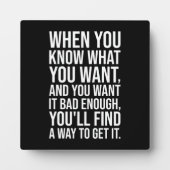 成功やる気を起こさせる引用文 – 方法を見つける フォトプラーク (正面)