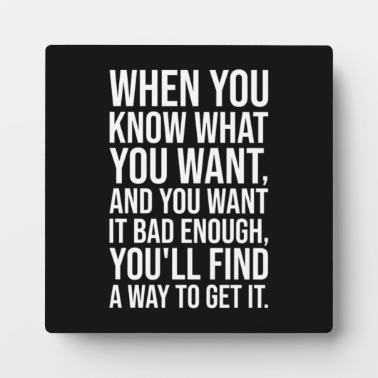 成功やる気を起こさせる引用文 – 方法を見つける フォトプラーク (正面)