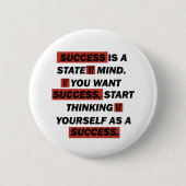 成功やる気を起こさせる引用文 缶バッジ (正面)