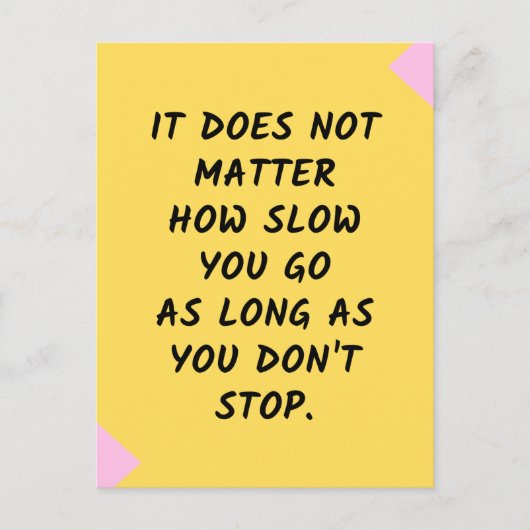 成功やる気を起こさせる/感動的引用文 ポストカード (正面)