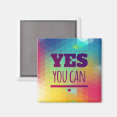 成功やる気を起こさせるYesYou Can Attitation Magnet マグネット (正面/裏面)