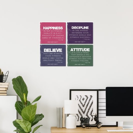 成功を収めるフィットネス ポスター (ホームオフィス)