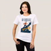 成功を収める上での行動力 トライブレンドTシャツ (正面全面)