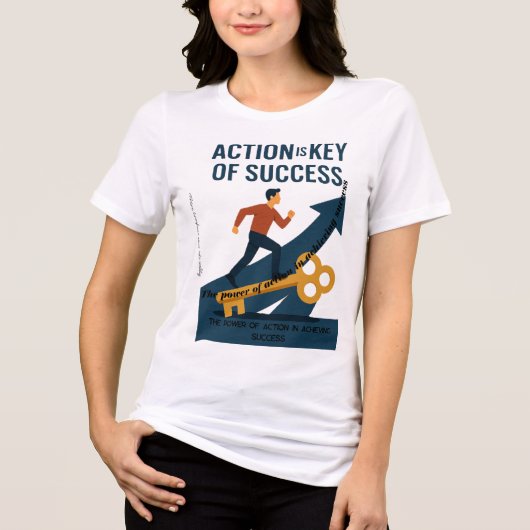 成功を収める上での行動力 トライブレンドTシャツ (正面)