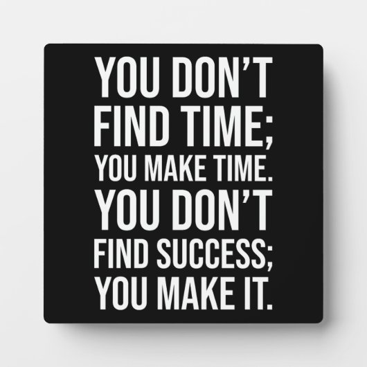 成功を収める – Hustle やる気を起こさせる Grind フォトプラーク (正面)