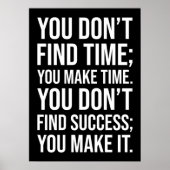 成功を収める – Hustle やる気を起こさせる Grind ポスター (正面)