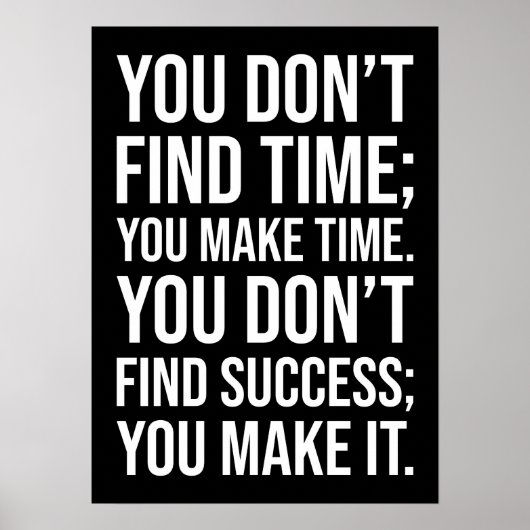 成功を収める – Hustle やる気を起こさせる Grind ポスター (正面)