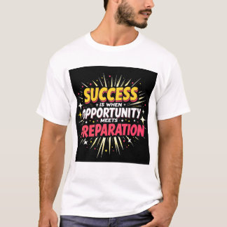 成功を導くモチベーショナルタイポグラフィTシャツデザイン Tシャツ