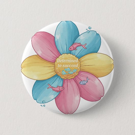 「成功を決意した」 缶バッジ (正面)