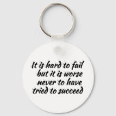 成功を目指すやる気を起こさせる引用文 キーホルダー (正面)