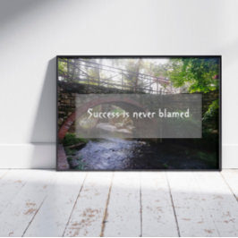 成功ウィズダムことわざブリッジ写真ポスター ポスター