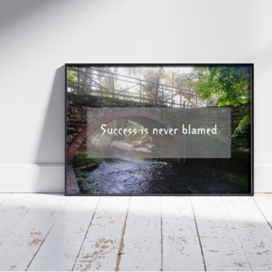 成功ウィズダムことわざブリッジ写真ポスター ポスター