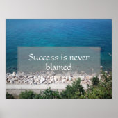 成功ウィズダムことわざ写真ポスター ポスター (正面)