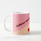 成功カラフルの達成 コーヒーマグカップ (左)