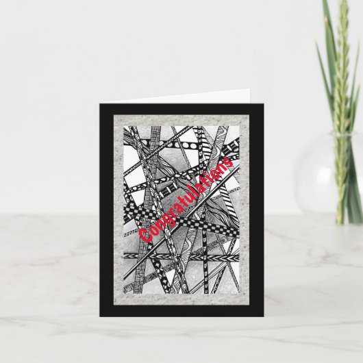 成功カードへのパスの祝福 カード (正面)